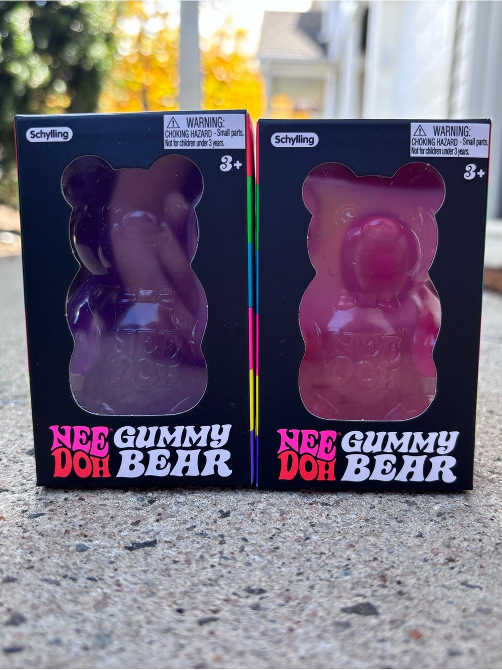 NeeDoh Schylling Gummy Bears - Pink & Purple